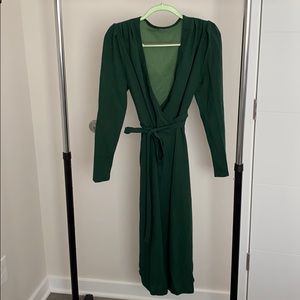 SHEIN green wrap 0XL dress